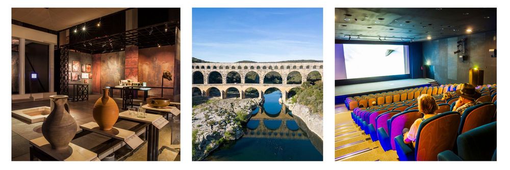 Le Pont du Gard et ses espaces culturels (Musée, Cinéma)